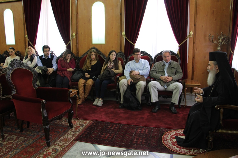 01مجموعة من الصحفيين اليونانيين في زيارة الى البطريركية الاورشليمية